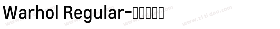 Warhol Regular字体转换